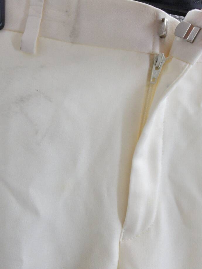 Lauren Ralph Lauren Wool Dress Pants Boys 14R Off White Zip Hook & Bar Closure