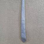 Calvin Klein Plaid Tie Men's Light Blue/Silver Silk Blend Adjustable
