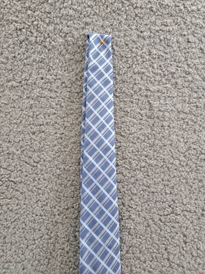 Calvin Klein Plaid Tie Men's Light Blue/Silver Silk Blend Adjustable