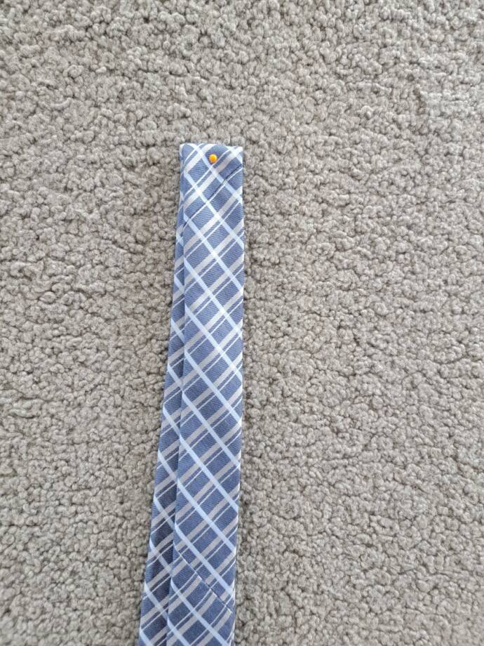 Calvin Klein Plaid Tie Men's Light Blue/Silver Silk Blend Adjustable