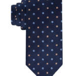 Tommy Hilfiger Silk Blend Classic Floral Neat Tie Men's Navy Adjustable~