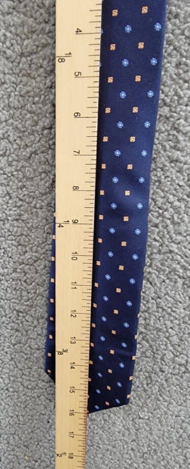 Tommy Hilfiger Silk Blend Classic Floral Neat Tie Men's Navy Adjustable~