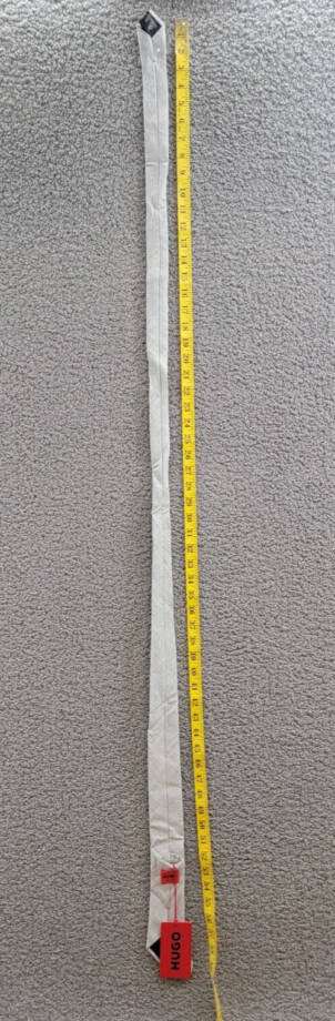 HUGO Linen Blend Jacquard-woven Tie Men's One Size Gray Adjustable