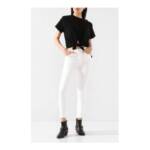 GRLFRND Karolina High Rise Skinny Jeans Women's White Sky Zip/Button Closure 28