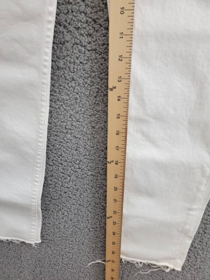 GRLFRND Karolina High Rise Skinny Jeans Women's White Sky Zip/Button Closure 28