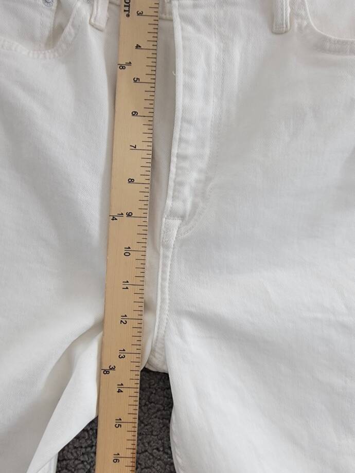GRLFRND Karolina High Rise Skinny Jeans Women's White Sky Zip/Button Closure 28
