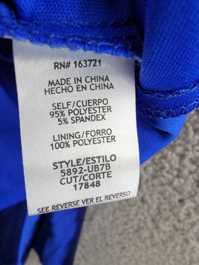 City Studio Satin Fit & Flare Dress Juniors' 0 Cobalt Blue V-Neck Zip Lace Back
