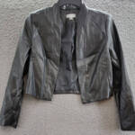 Calvin Klein Open Front Jacket Women's Large Black Solid Long Sleeve