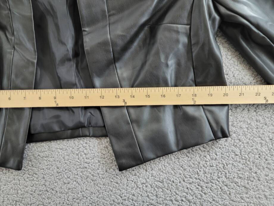 Calvin Klein Open Front Jacket Women's Large Black Solid Long Sleeve