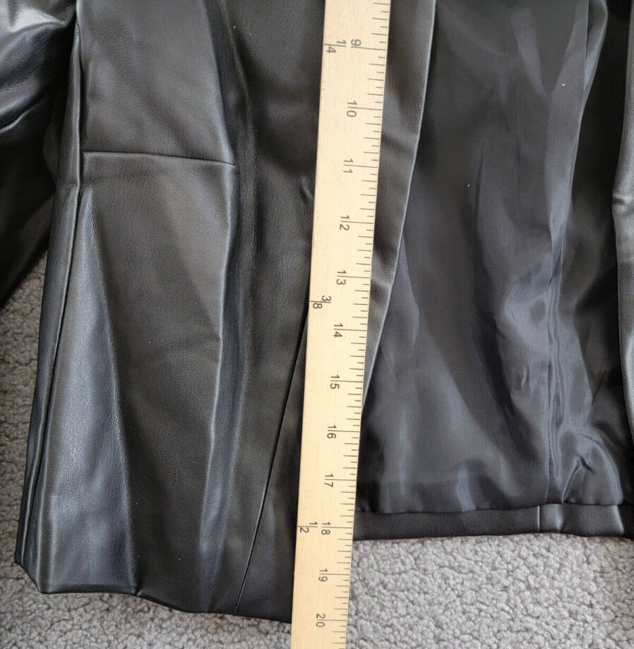 Calvin Klein Open Front Jacket Women's Large Black Solid Long Sleeve
