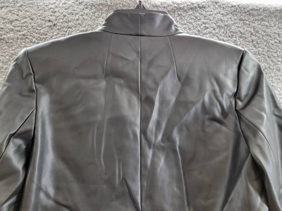 Calvin Klein Open Front Jacket Women's Large Black Solid Long Sleeve