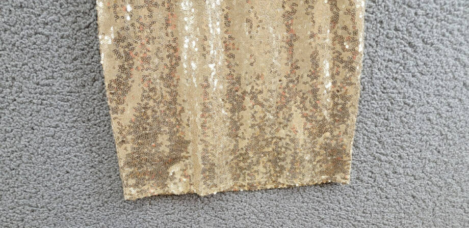 With Jules Sleeveless Sequin Bodycon Dress Big Girls L Gold Round Neck Pullover