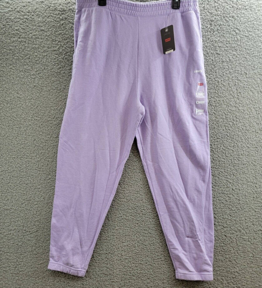Levi's Everyday Sweatpants Women's XL Purple Rose Tapered Elastic Waist Pull On