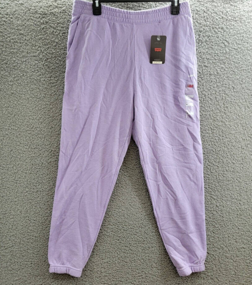 Levi's Everyday Sweatpants Women's M Purple Rose Tapered Elastic Waist Pull On