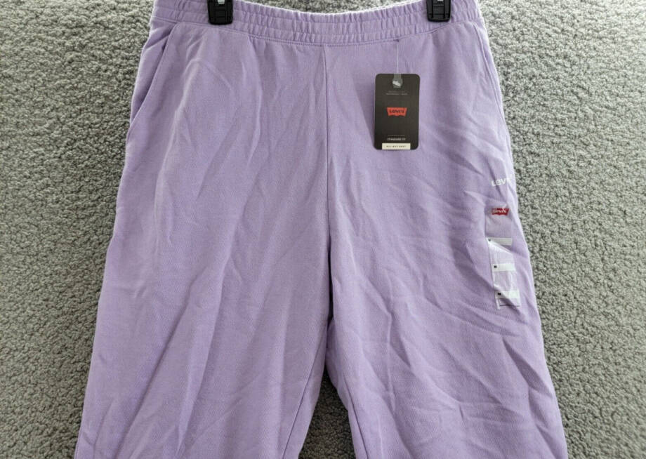 Levi's Everyday Sweatpants Women's M Purple Rose Tapered Elastic Waist Pull On