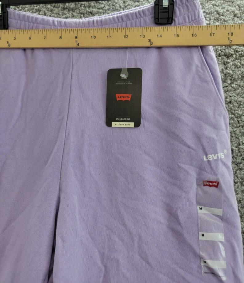 Levi's Everyday Sweatpants Women's M Purple Rose Tapered Elastic Waist Pull On