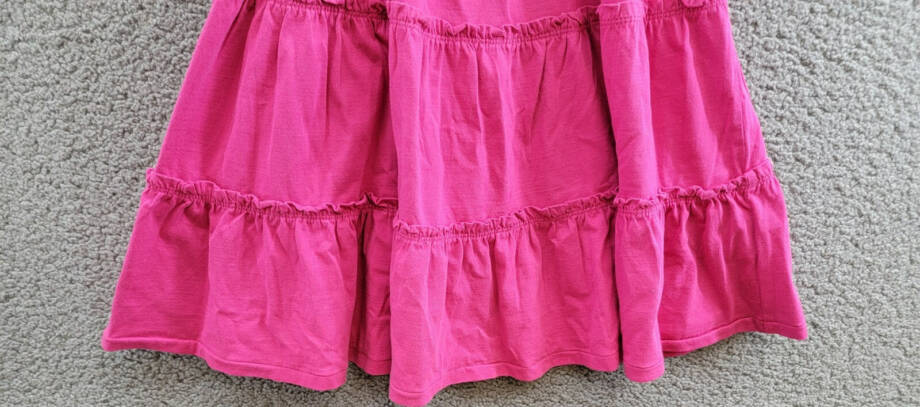 Polo Ralph Lauren Smocked Jersey Dress Big Girls M (8-10) Pink Square Neck S/S