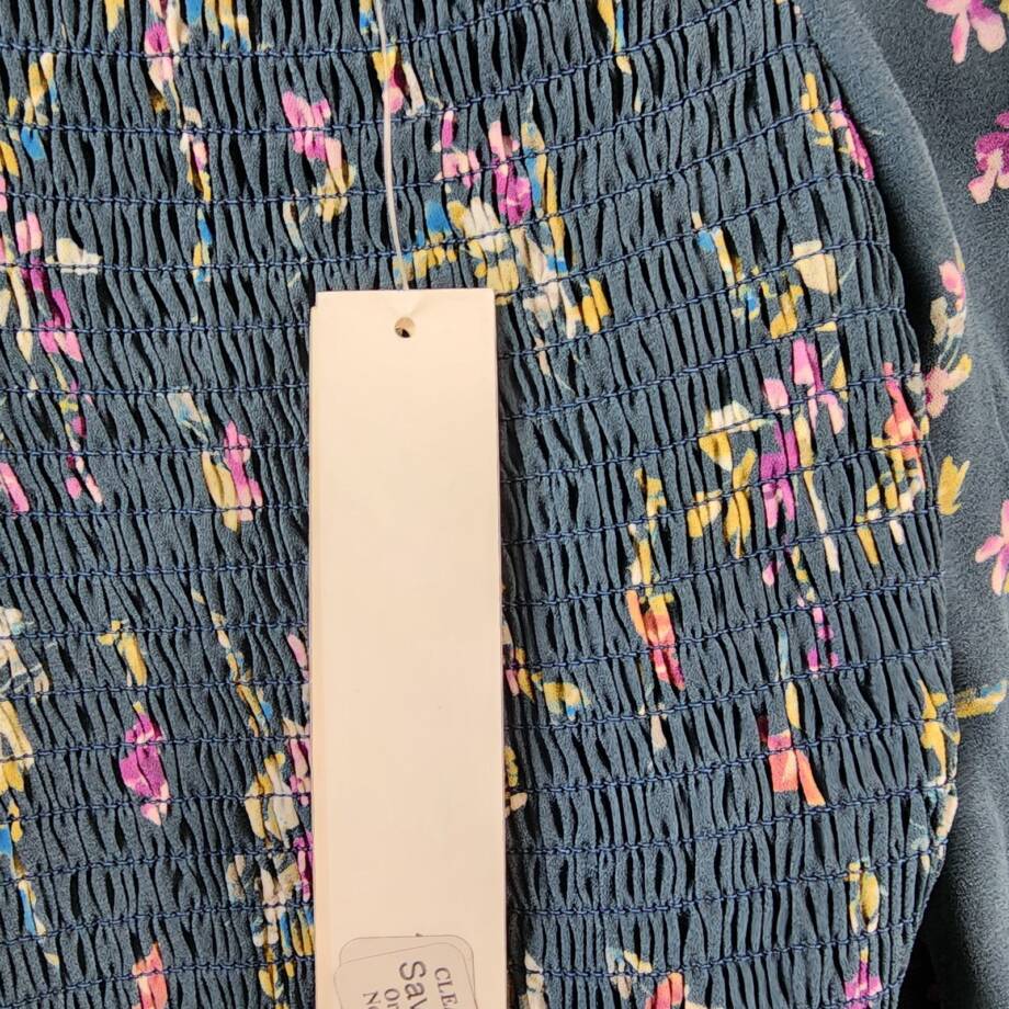 AQUA Floral Print Top Girls XXS 4/5 Dark Green Multi Long Sleeve Pullover