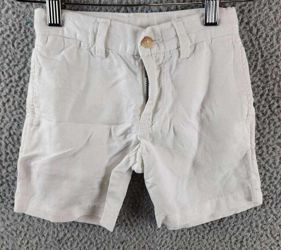 Polo Ralph Lauren Straight Fit Linen Blend Shorts Boys 4 Deckwash White Pockets