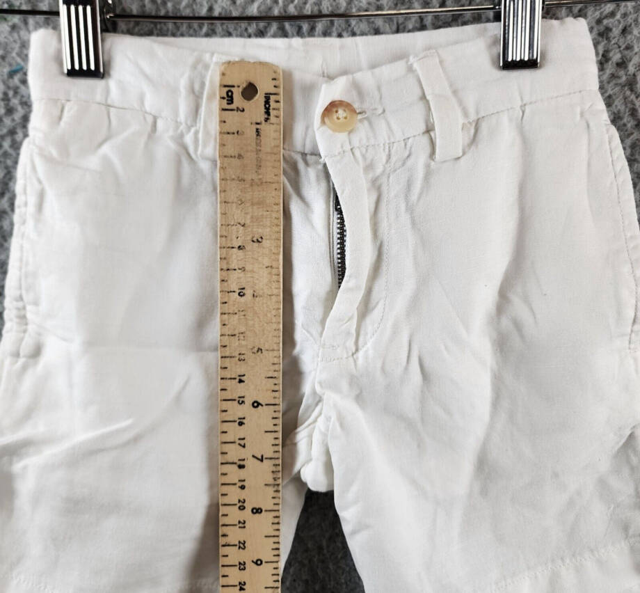 Polo Ralph Lauren Straight Fit Linen Blend Shorts Boys 4 Deckwash White Pockets
