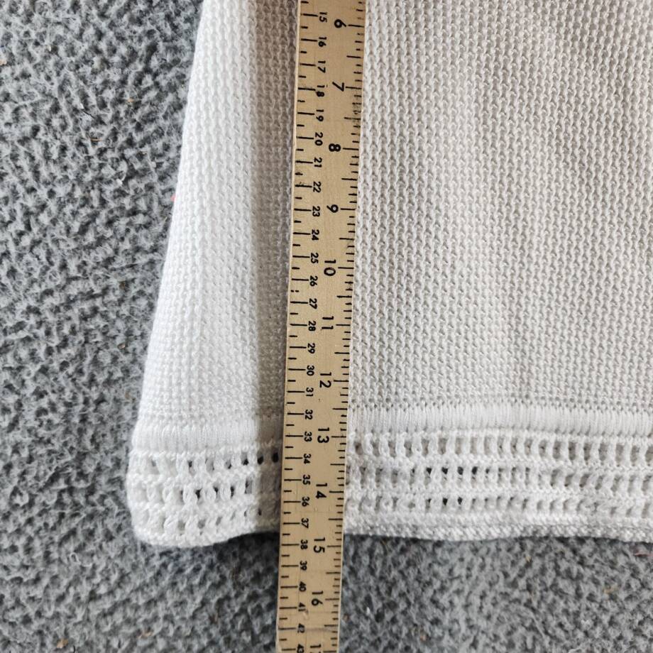 AQUA Crochet Skirt Girls' S 7/8 White Elasticized Waistband A-line Silhouette