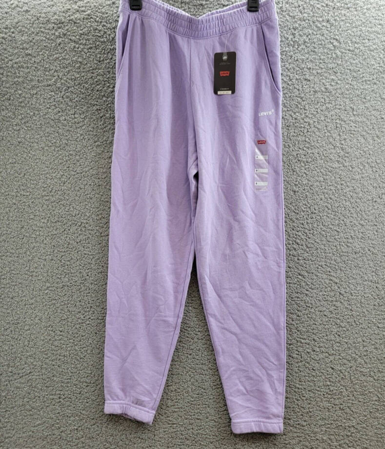 Levi's Everyday Sweatpants Women's S Purple Rose Tapered Elastic Waist Pull On