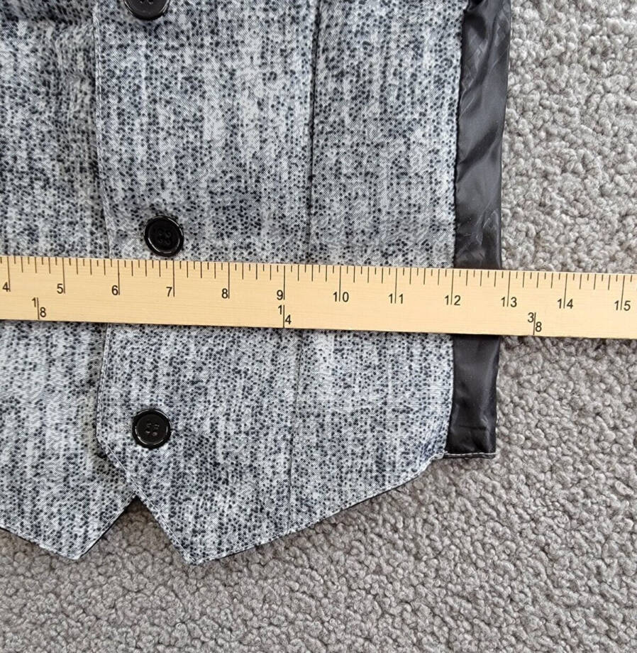 Suitmeister 20's Gangster Vest Boys M 8-10Y Grey Button Front Closure Sleeveless
