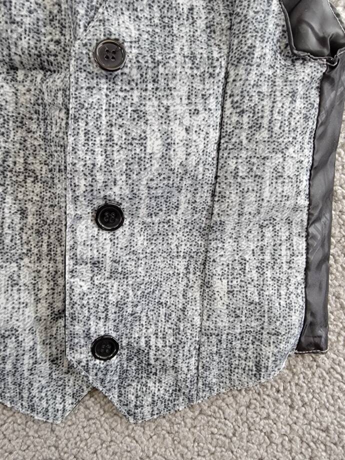 Suitmeister 20's Gangster Vest Boys M 8-10Y Grey Button Front Closure Sleeveless