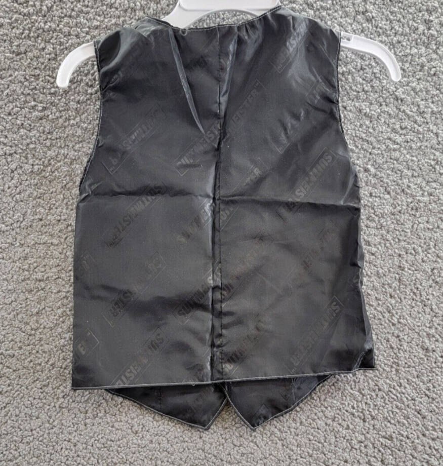 Suitmeister 20's Gangster Vest Boys M 8-10Y Grey Button Front Closure Sleeveless