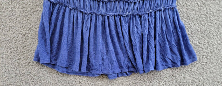 William Rast Bentley Sleeveless Knit Top Juniors XL Blue Halter Neck Hook & Eye