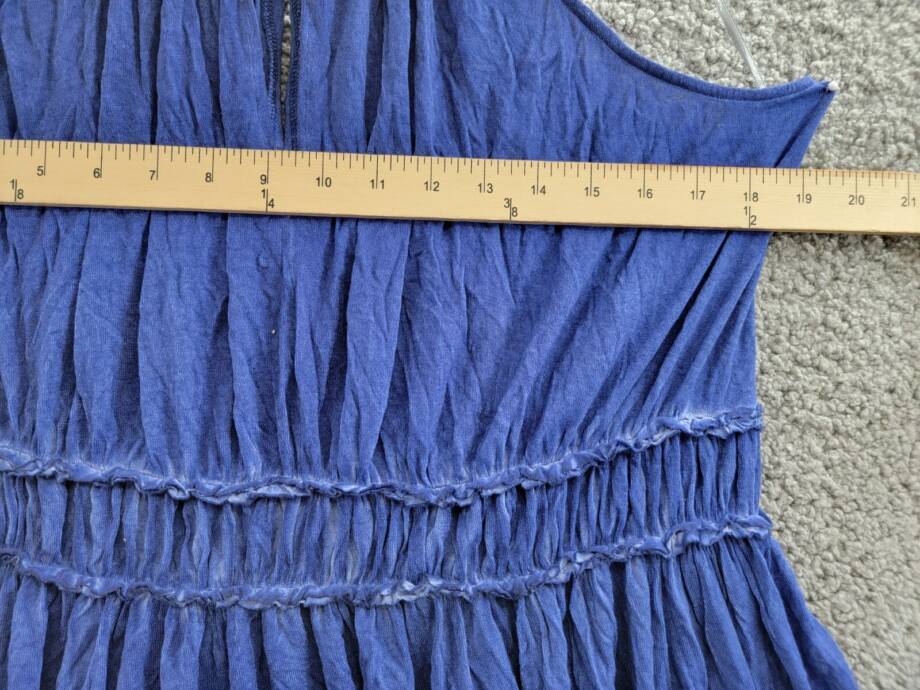William Rast Bentley Sleeveless Knit Top Juniors XL Blue Halter Neck Hook & Eye