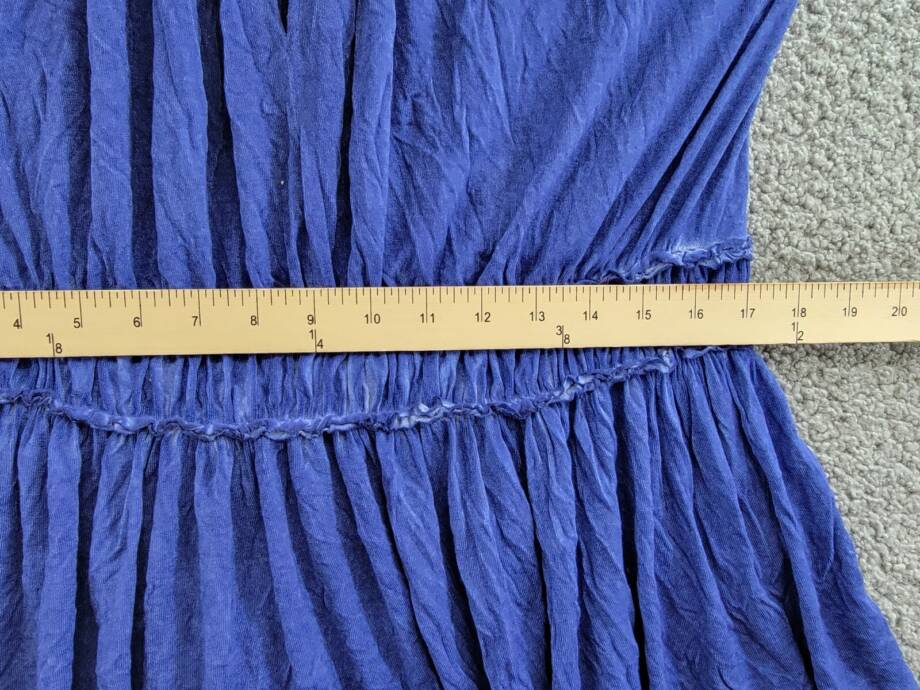 William Rast Bentley Sleeveless Knit Top Juniors XL Blue Halter Neck Hook & Eye