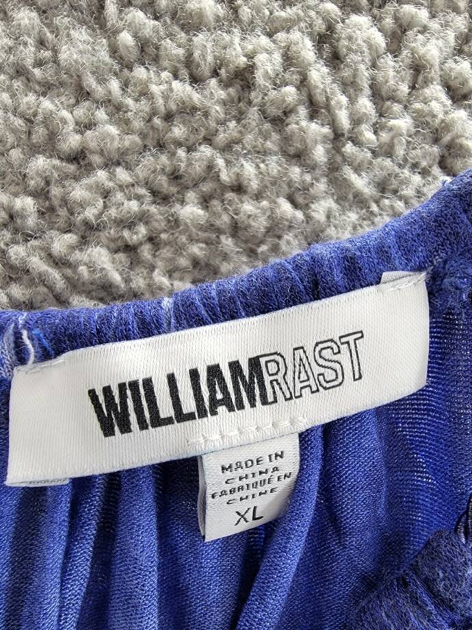 William Rast Bentley Sleeveless Knit Top Juniors XL Blue Halter Neck Hook & Eye
