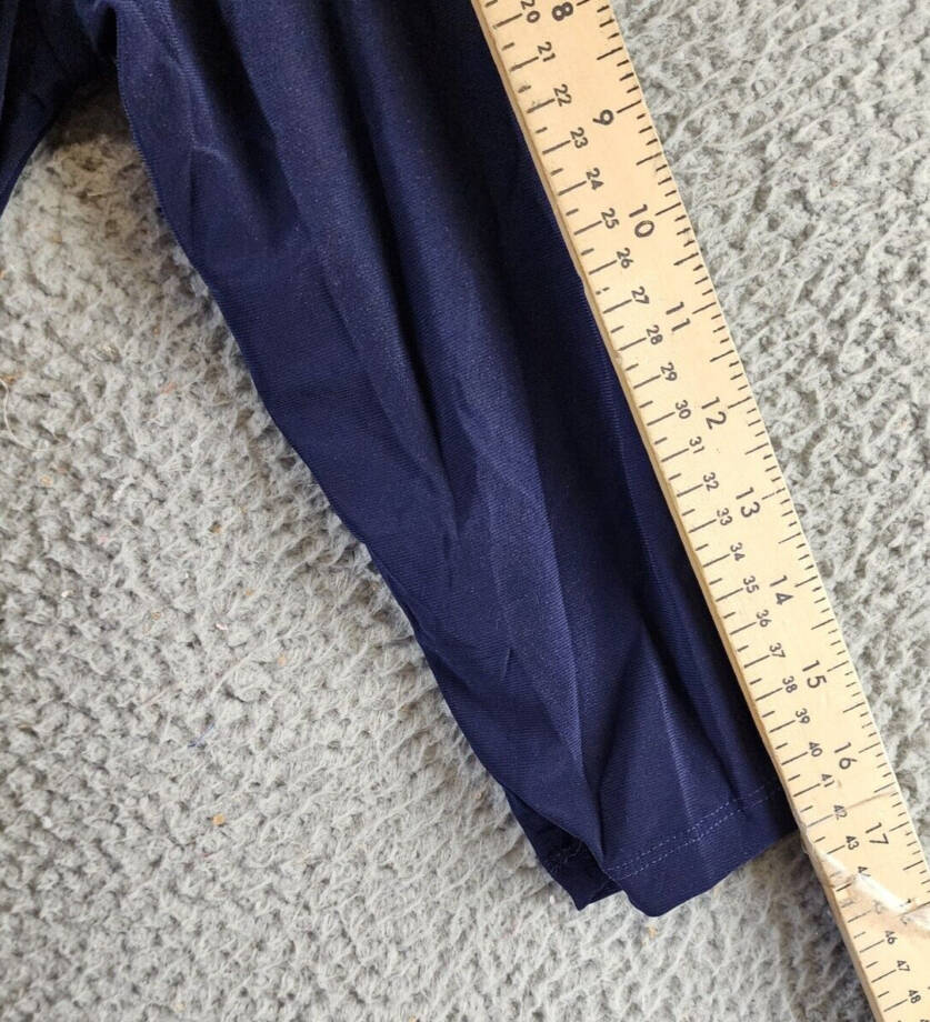 NY Collection Petite 3/4 Sleeve Belted Wide Leg Jumpsuit Women's PXS Navy