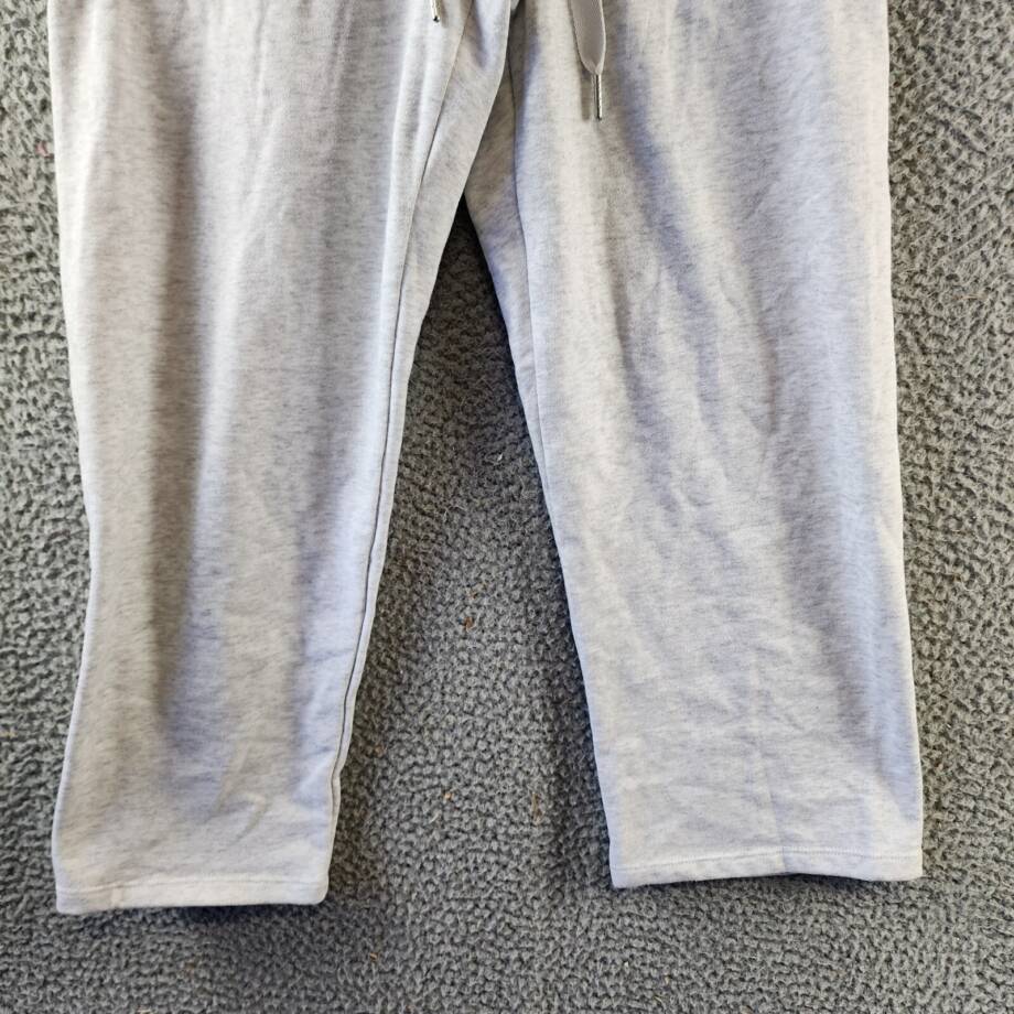 Calvin Klein Cropped Drawstring-Waist Pants Women's XS Optic Heather Pullon