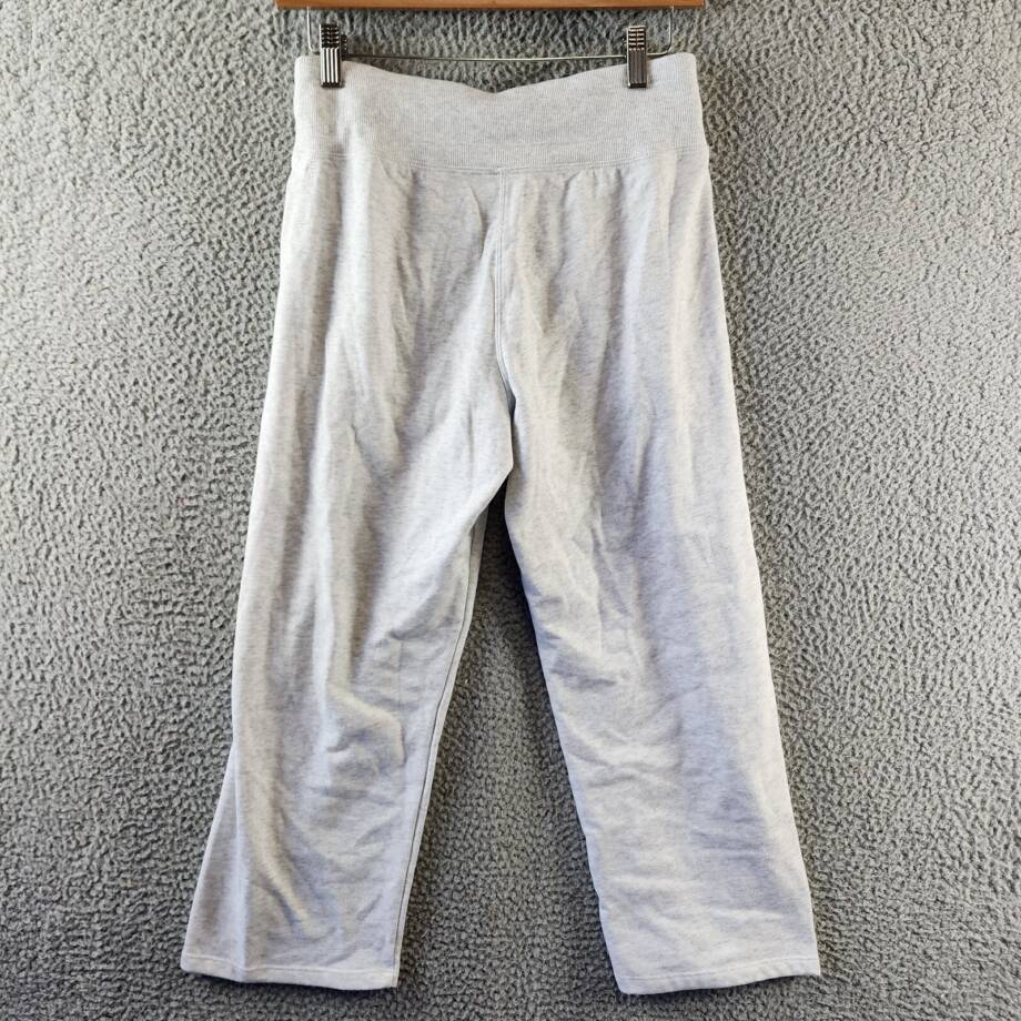 Calvin Klein Cropped Drawstring-Waist Pants Women's XS Optic Heather Pullon