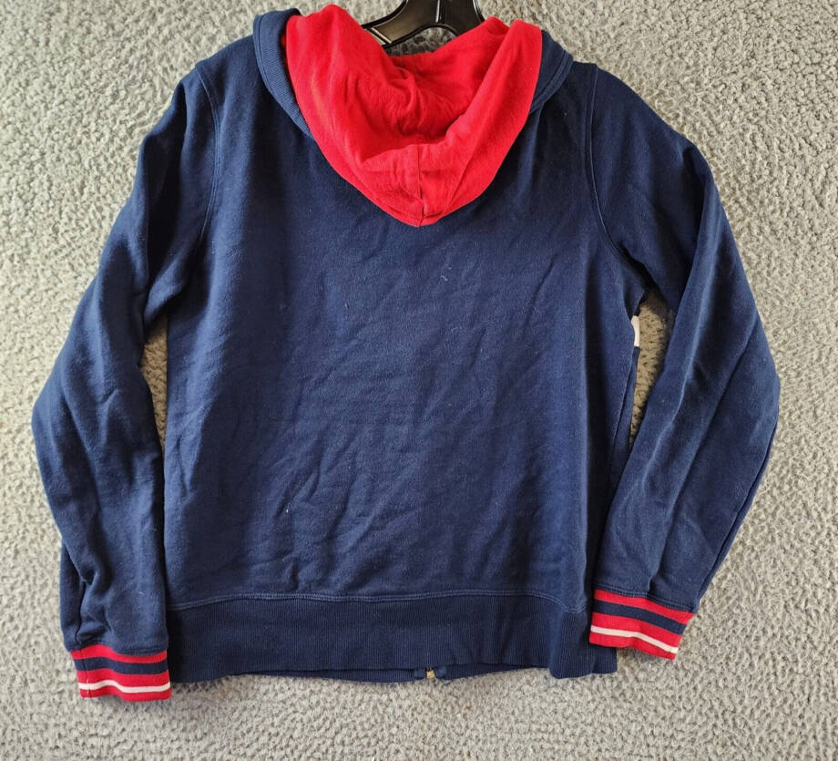 Tommy Hilfiger Sport Colorblock Full Zip Hoodie Women's S Navy Multi Long Sleeve