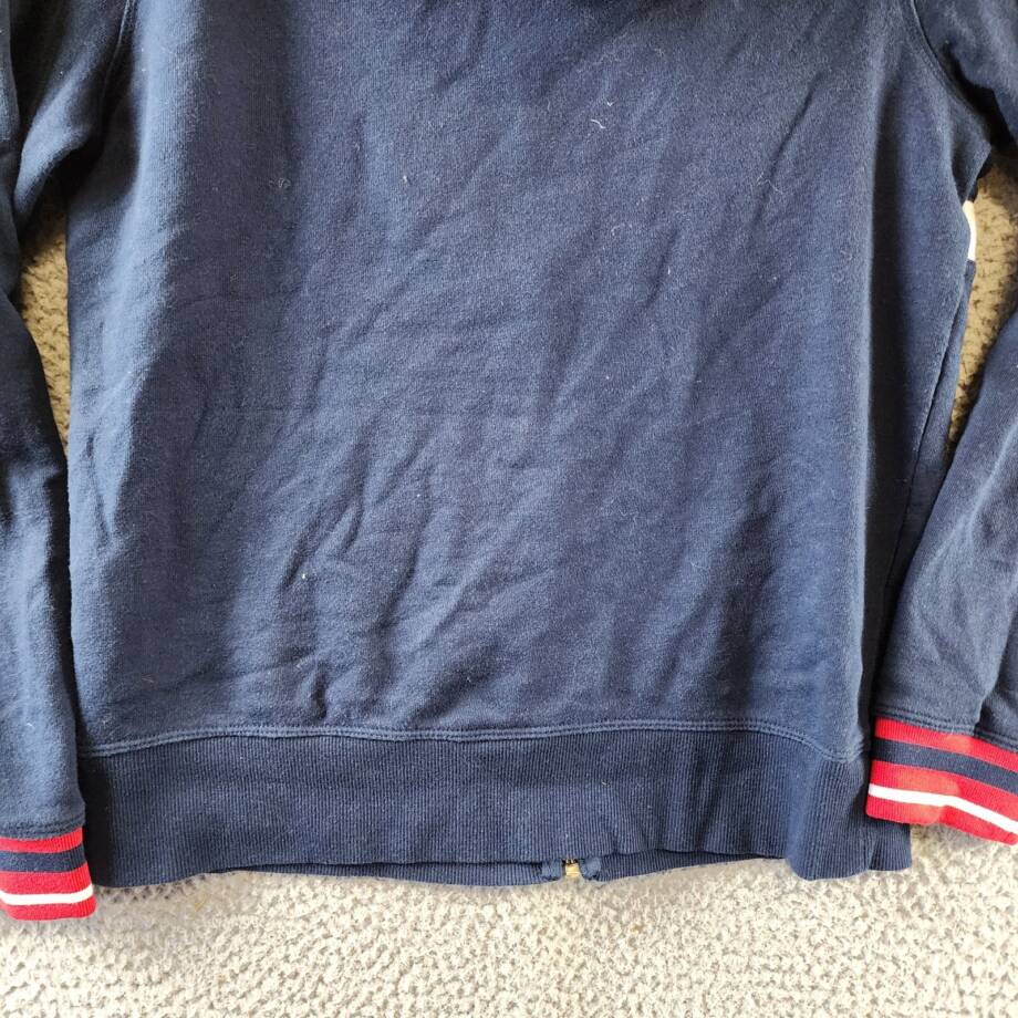 Tommy Hilfiger Sport Colorblock Full Zip Hoodie Women's S Navy Multi Long Sleeve