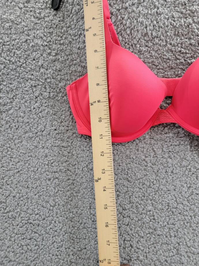 Calvin Klein Infinite Flex Lightly Lined Demi Bra Women's 32D Red Hook & Eye