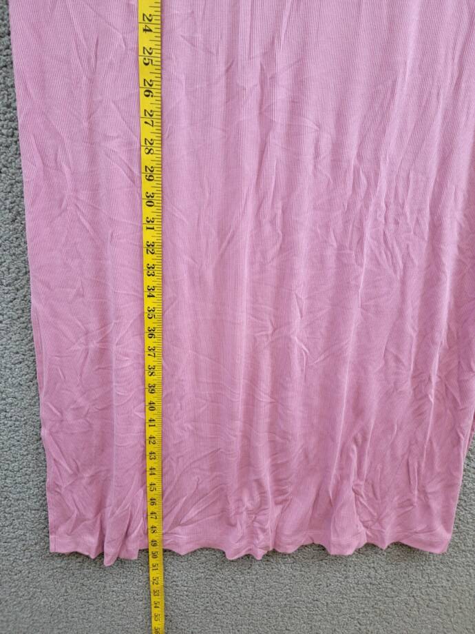State of Day Ribbed Modal Blend Tank Nightgown Women's L Mauve Orchid Pullover