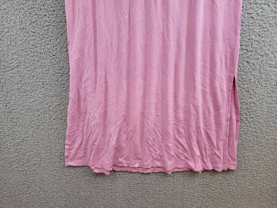State of Day Ribbed Modal Blend Tank Nightgown Women's L Mauve Orchid Pullover