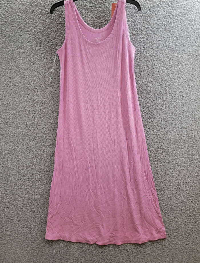 State of Day Ribbed Modal Blend Tank Nightgown Women's S Mauve Orchid Pullover