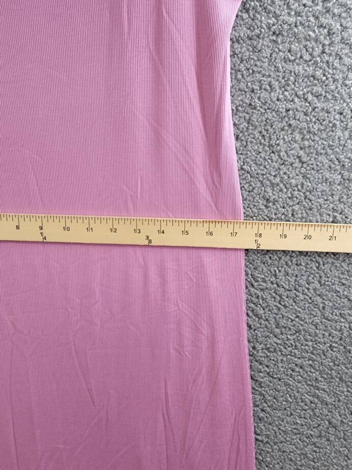 State of Day Ribbed Modal Blend Tank Nightgown Women's S Mauve Orchid Pullover