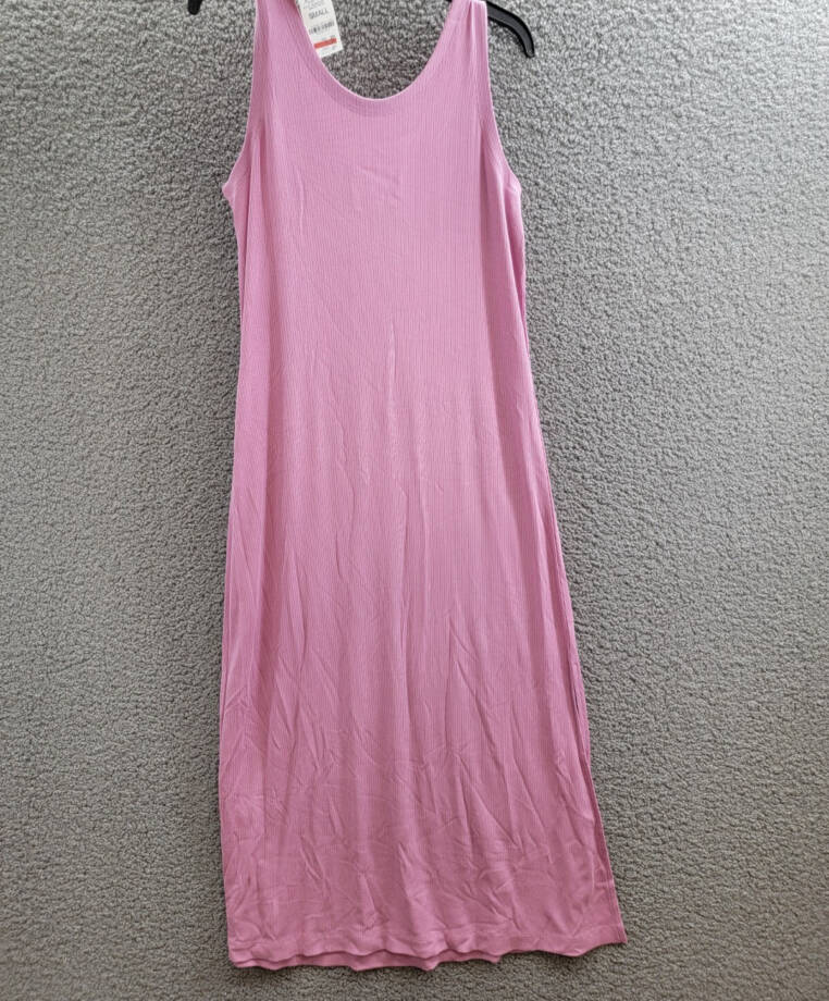 State of Day Ribbed Modal Blend Tank Nightgown Women's S Mauve Orchid Pullover