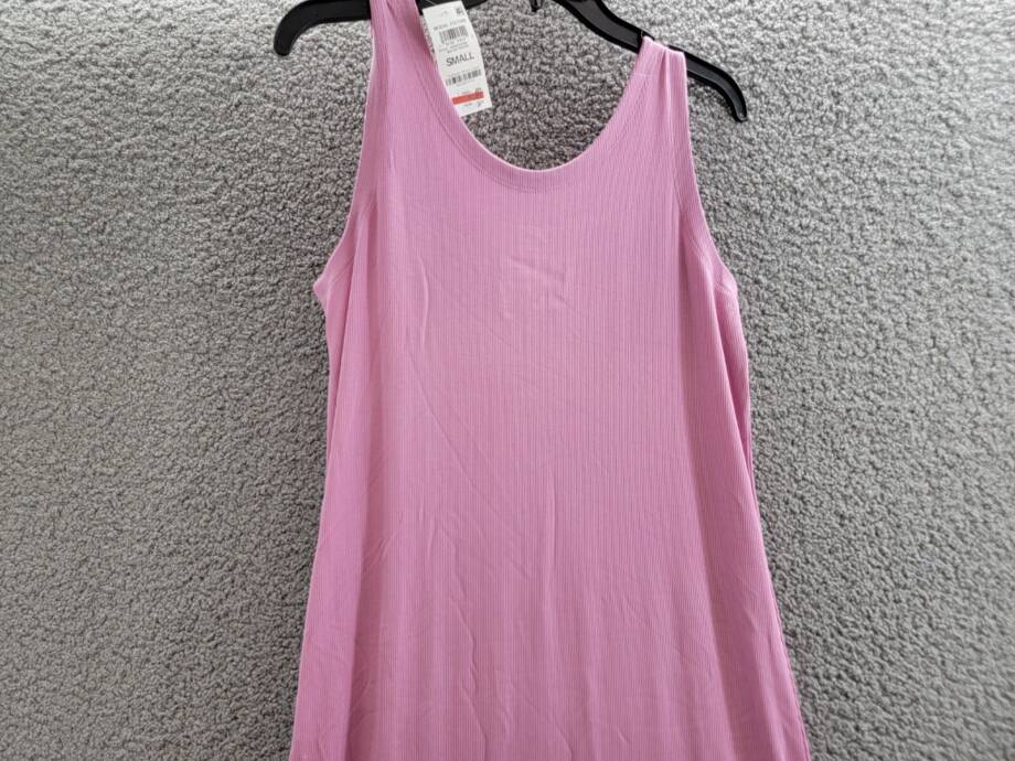State of Day Ribbed Modal Blend Tank Nightgown Women's S Mauve Orchid Pullover