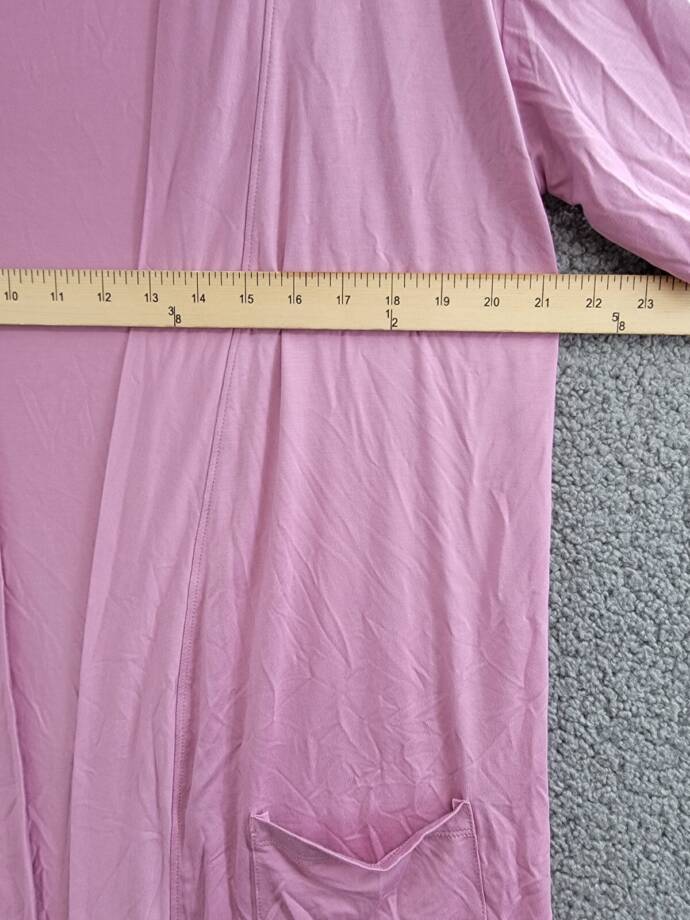 State of Day Knit Open Front Cardigan Women's S Mauve Orchid Pockets Long Sleeve