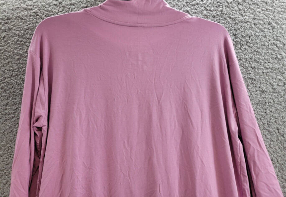 State of Day Knit Open Front Cardigan Women's S Mauve Orchid Pockets Long Sleeve