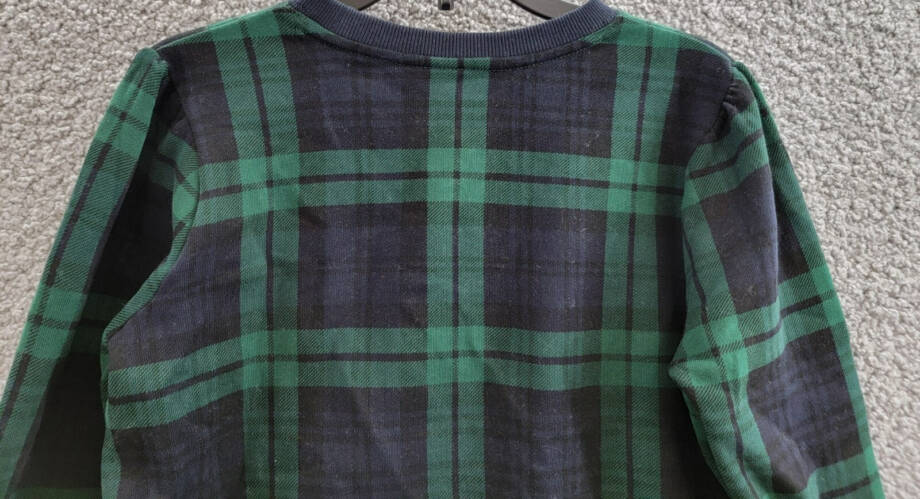 Polo Ralph Lauren Plaid Polo Bear Fleece Sweatshirt Girls' XL (16) Black Multi