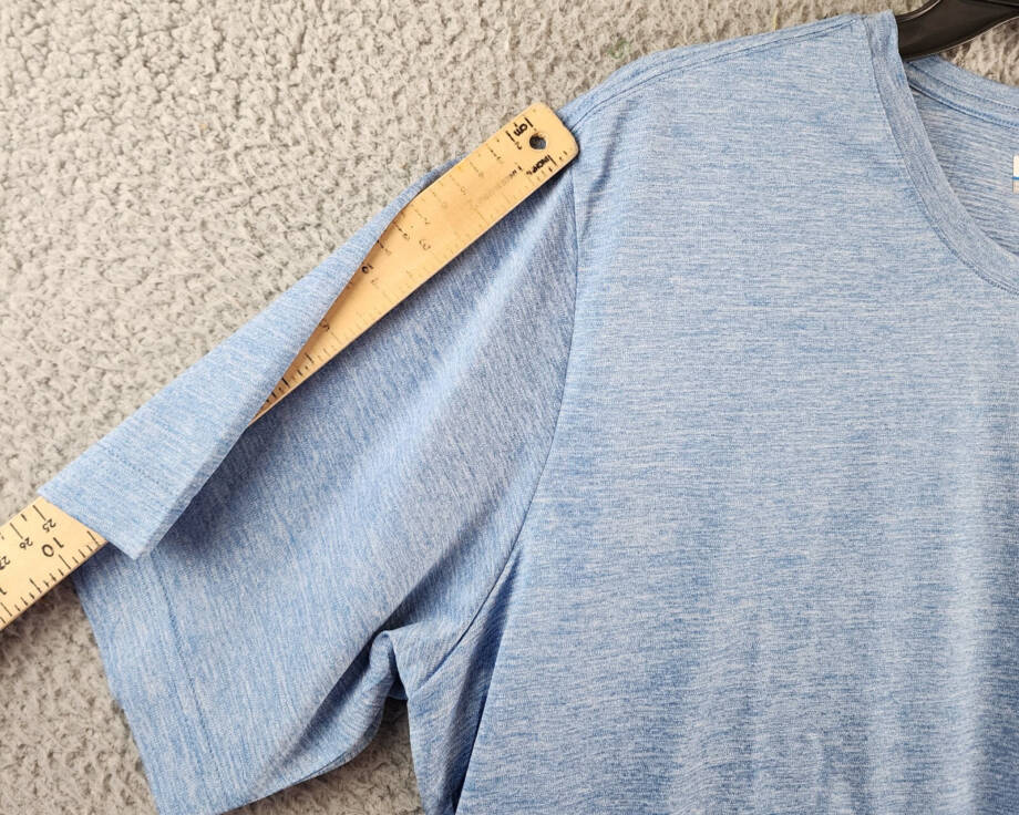 Columbia Hike Novelty Performance Crewneck T-Shirt Men's XL Blue Short Sleeves~