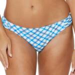 Jessica Simpson Afternoon Tea Checked Shirred Bottom Women's S Caspian Plaid